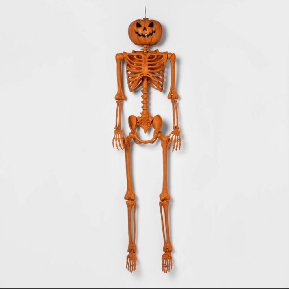 60” Posable Pumpkin Skeleton Halloween Decorative Mannequin - Hyde & EEK!
